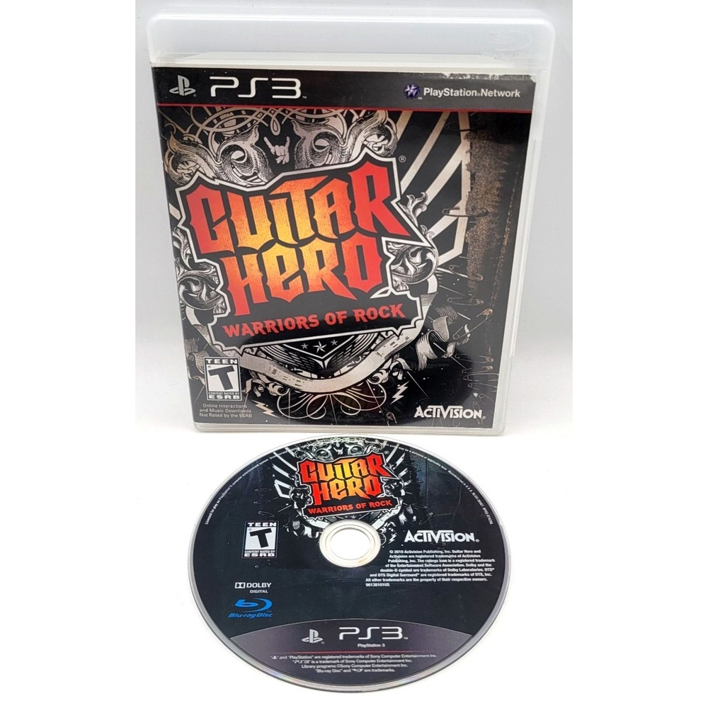 Guitar Hero: Warriors of Rock (Sony PlayStation 3, 2010) PS3 GAME & CASE